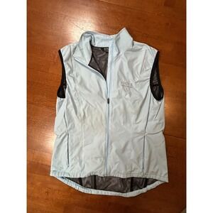 Gore Bike Wear Cycling Vest Women 36 Light Blue Windstopper Reflective Mesh Back